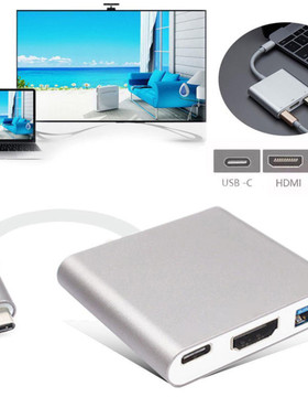 Type C USB 3.1 To USB-C 4K HDMI USB3.0 Adapter 3 In 1 Hub Fo