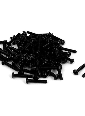 M2.5x14mm Thread Button Head Hex Socket Cap Screw Bolt 100pc