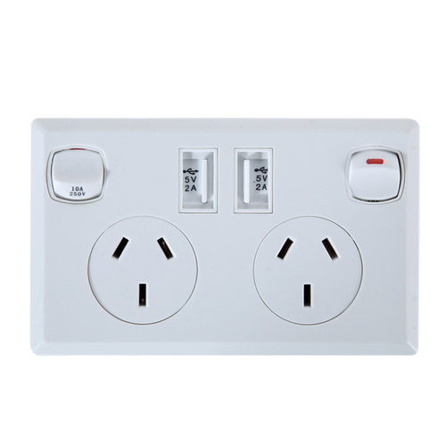 USB Australian AU Plug Socket Home Power Point Supply Plate