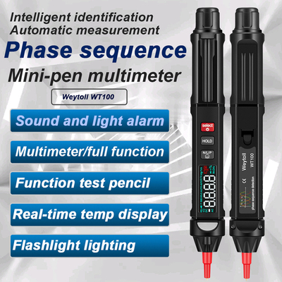 WT100 Digital Multimeter Pen Type Meter True RMS NonContact