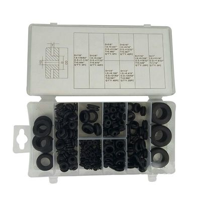 180 Pcs Rubber Grommet Assortment Set: Conductor Gasket Ring