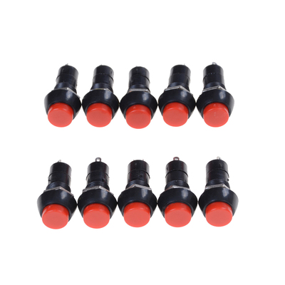 10pcs PBS-11A 2PIN Red Green 12mm Push Button Latching Switc