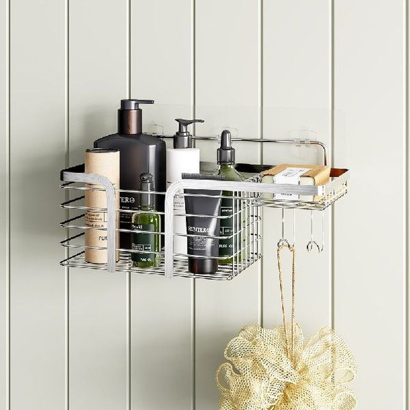 Bathroom Shelf Shower Storage Rack Shampoo Holder Wall