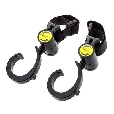 Stroller Clip Bag Clip hook rotates 360 degree Black