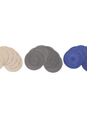 Round Braided Placemats Set of 6 Washable Round Placemats