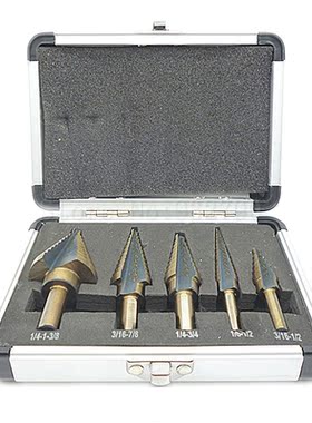 5pc Large Cobalt Hss Step Cone Drill Hole Cutter Bit Multipl