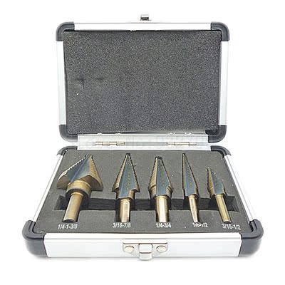 5pc Large Cobalt Hss Step Cone Drill Hole Cutter Bit Multipl