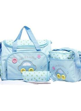 Oxford Cloth Cartoon Mommy Bag with Handle Diaper Changing