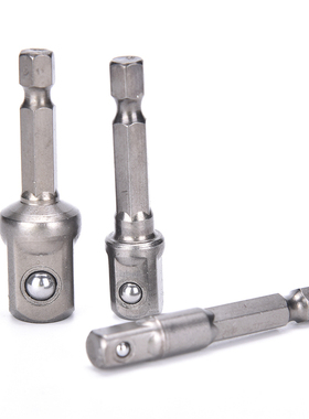 3pcs Chrome Vanadium Steel Socket Adapter Hex Shank to 1/4&q