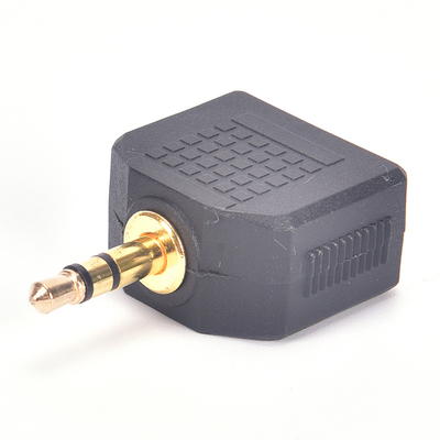 3.5mm Stereo Jack Headphone Splitter Adaptor 1 Plug To 2 Soc