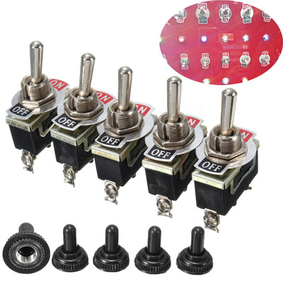 5pcs Toggle Switch Interruptor 2 Pin ON OFF Rocker SPST Swit