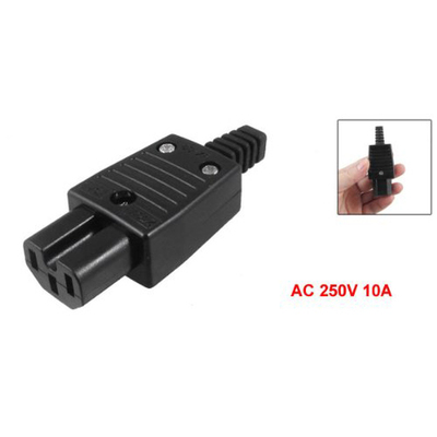 Black IEC320 C15 Female Outlet Socket Power Adapter Connecto