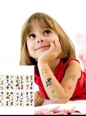 Behogar 10 Sheets Waterproof Pirate Theme Temporary Tattoo B