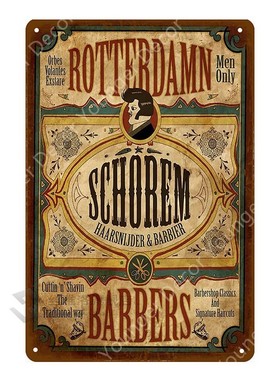 Barber Shop Metal Signs Haircuts And Shaves Advertising Deco