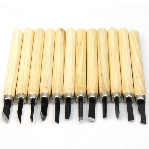 12pcs DIY Chisels Sculpting Wood Carving Gouges Crafts Craft