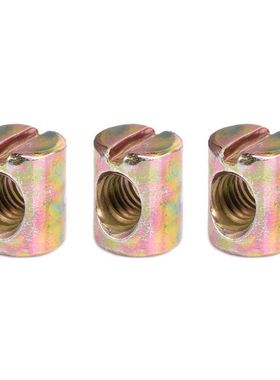 20 Pack M6 Barrel Nuts Cross Dowels Slotted Nuts for Beds Cr