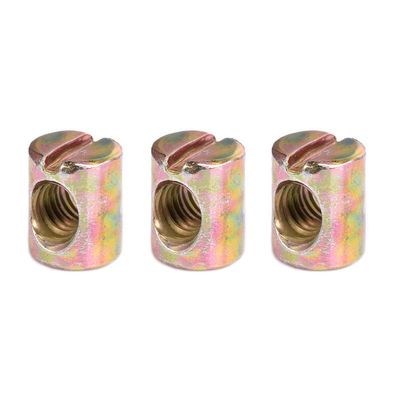 20 Pack M6 Barrel Nuts Cross Dowels Slotted Nuts for Beds Cr