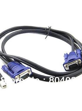 1.5M KVM Switch Cable 2in1 USB 2.0 Type A to B 4Pin + Standa