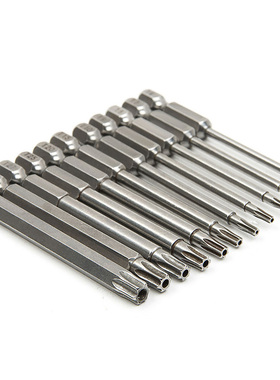 1S2 Steel Screwdriver Bits 75mm Hex Torx Head Electrical Scr