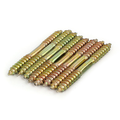 M8 x 70mm Double head Wood to Wood Fixing Dowel Screw 10Pcs