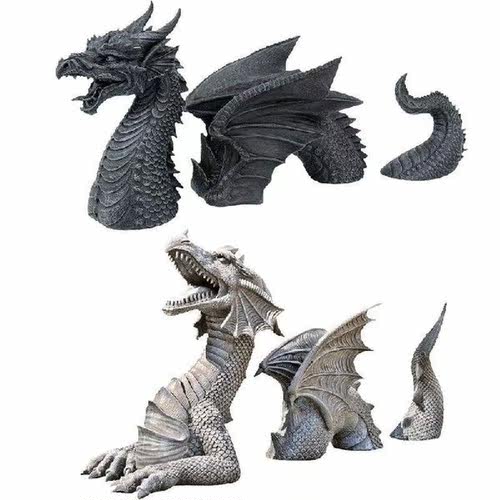 Resin Gardening Dragon Statue Decorative Durable Sculpture