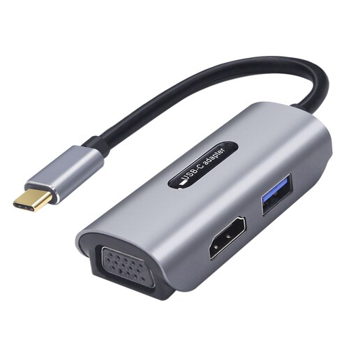TYPE-C To HDMI+VGA+USB3.0 Conversion Cable Three-In-One HDMI