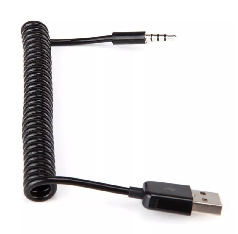1M 3Ft USB A Male to 3.5mm 4 Pole Plug Premium Extension Cab - 封面