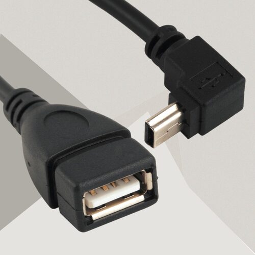 USB B Male Conversion Adapter USB A Female to Mini 5P OTG Ca