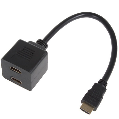 0.3M 1 HDMI Adapter Male to 2 Female Audio Video Spliter Swi