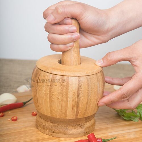 Multifunction Garlic Press Wood Mortar And Pestle Set Manual