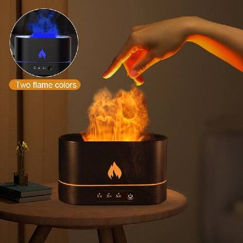 USB Simulation Flame Night Light with 250ML Water Tank Humid