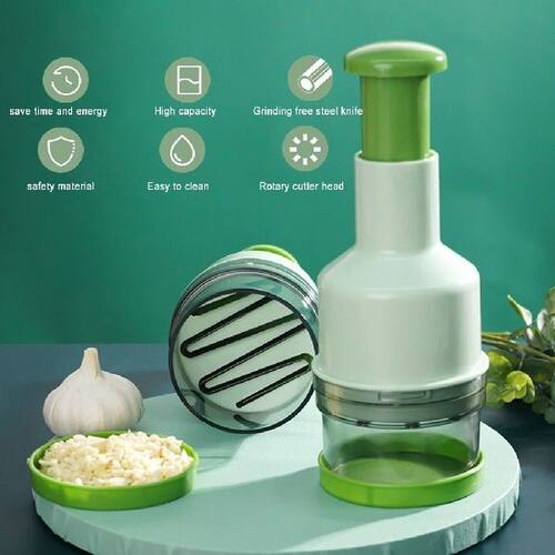 Garlic Chopper Portable Manual Tomatoes Eggs Mincer Onions