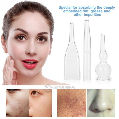 *3Pcs/Set Blackhead Removal Glass Pipes Face Pore Cleanser B