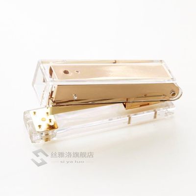 Luxury Rose Gold Gold Manual Stapler Fashion Metal Acrylic S