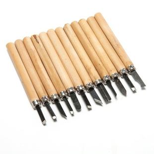 12pcs DIY Wood Carving Knife Engraving Tool Manual Knife E2s