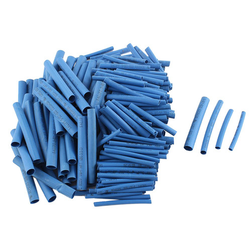 200pcs 4 Sizes Polyolefin Heat Shrink Tubing Cable Sleeve Bl