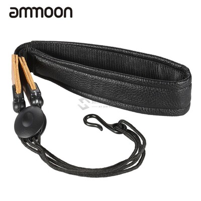 niversal Adjustable Soft Leather Saxophone Sax Neck Strap wi
