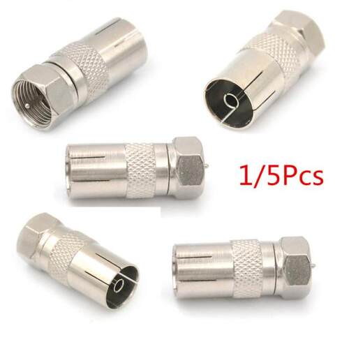 F Type Male Plug Adapter Connector Durable Converter To Coax