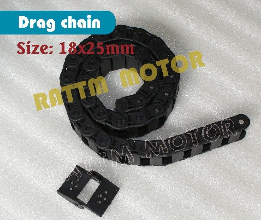 2m half seal open 18 x 25mm cable drag chain wire carrier wi
