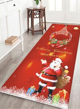 Christmas Pattern Kitchen Mat Bedroom Entrance Doormat
