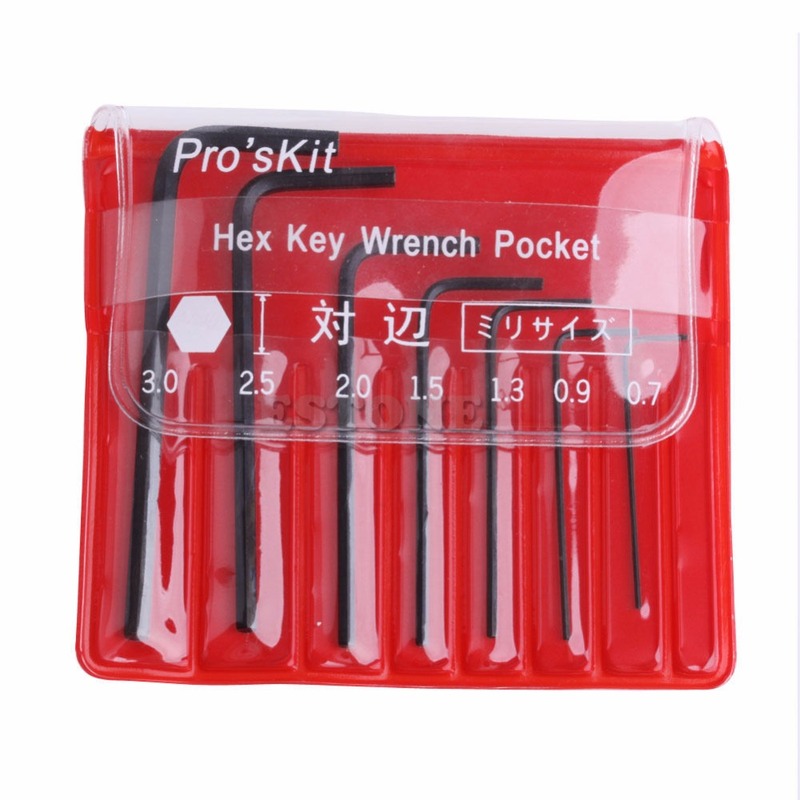 7x Mini Micro 0.7mm-3mm Hexagon Hex Allen Set Wrench Tool Ki