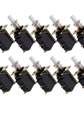 10 Pcs  AC 250V 2A/8A Latching SPST Push Button Power 2Pin S