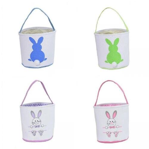 4x Easter Rabbit Buckets Tote Easter  for Festival