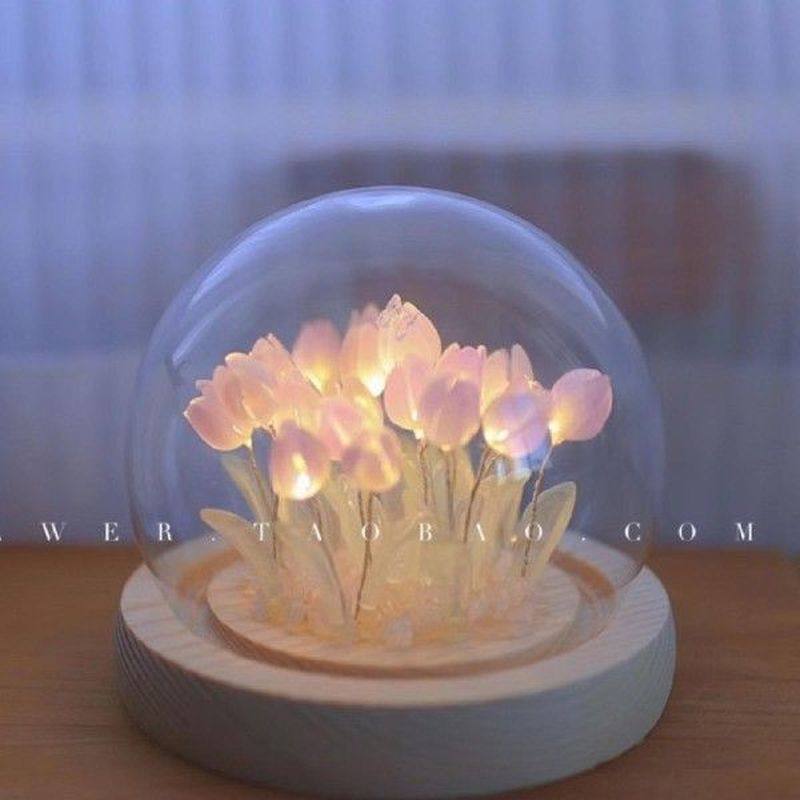 20 flowers shrink tulip night light handmade diy material