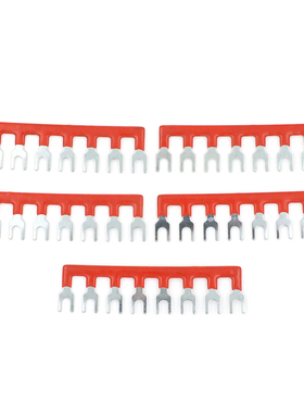 5PCS Fork Type 600V 25A 8 Postions Pre Insulated Terminal Ba