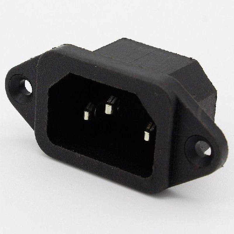 5 pcs 3p iec 320 c14 male plug panel power inlet sockets