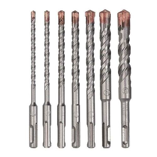 7 Pieces Cross Concrete Hammer Drill SDS Plus Drill Bits