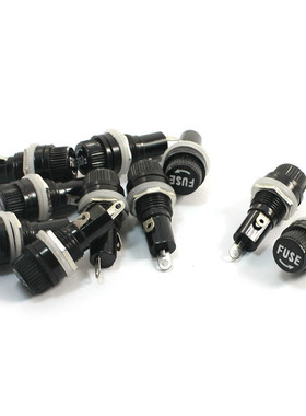 10Pcs 10A AC 250V 5mm x 20mm Mounted Fuse Holder Socket