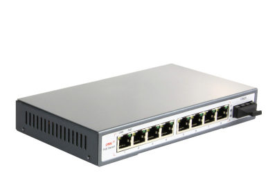 4E AF PoE Ports and 4E Ports and 1 Fiber Up 9 Port Switch IE