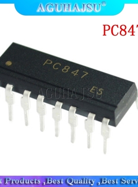 10PCS PC847 DIP optocoupler four PC817 PC817-4 DIP16 origina